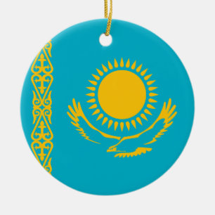 Flag of Kazakhstan Ceramic Ornament