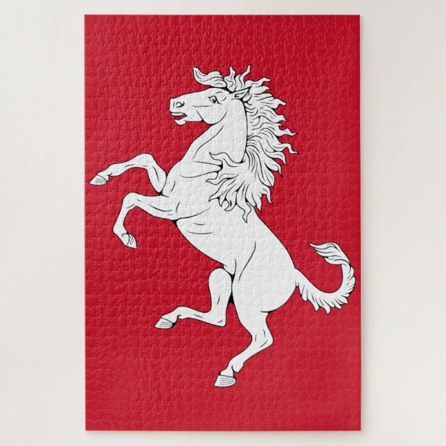 Flag of Kent (White Horse) (County of England, UK) Jigsaw Puzzle (Vertical)