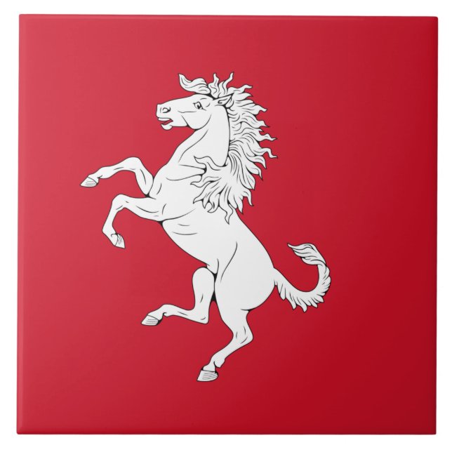 Flag of Kent (White Horse) (County of England, UK) Tile (Front)