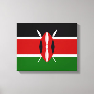 Flag of Kenya Africa Canvas Print