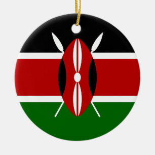 Flag of Kenya Ceramic Ornament