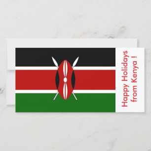 Flag of Kenya, Happy Holidays from Kenya Holiday Card