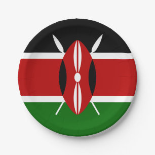 Flag of Kenya Paper Plates