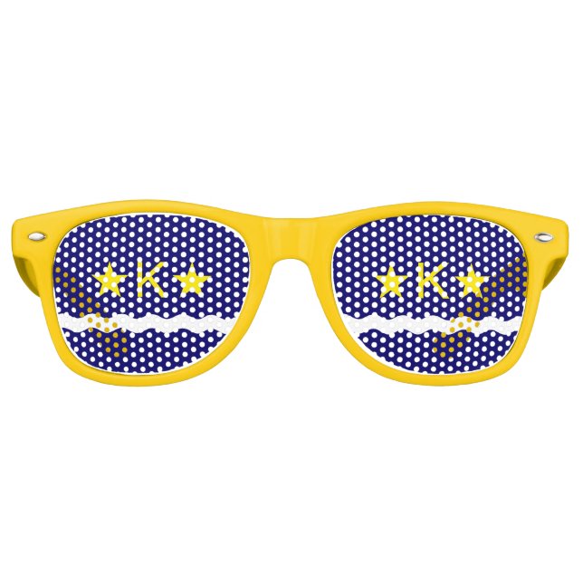 Flag of Kinshasa, Congo Aviator Sunglasses (Front)