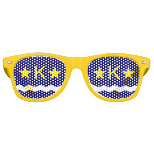 Flag of Kinshasa, Congo Retro Sunglasses