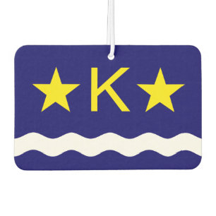 Flag of Kinshasa, Congo Square Paper Coaster Air Freshener