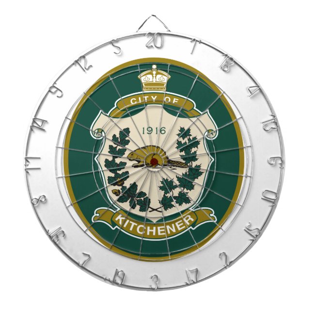 Flag of Kitchener (Ontario, Canada) Dartboard (Front)