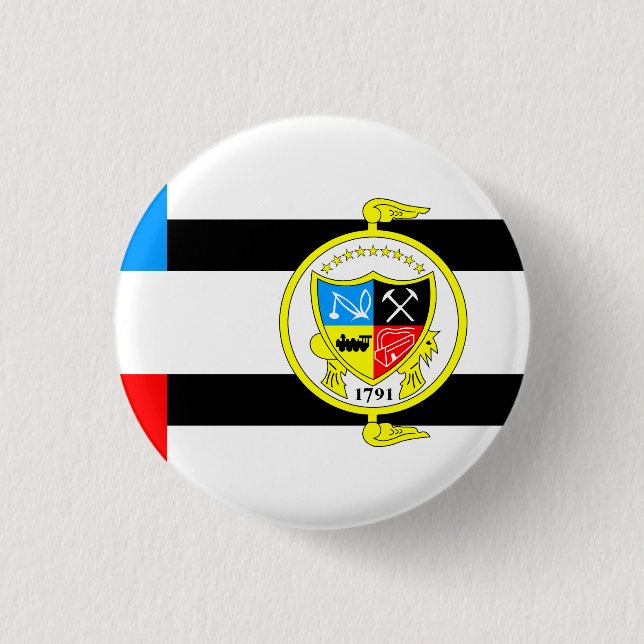 Flag of Knoxville, Tennessee 1 Inch Round Button (Front)