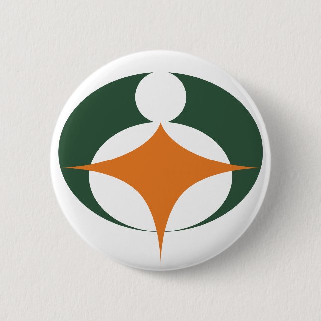 Flag of Koga, Shiga, Japan 2 Inch Round Button (Front)