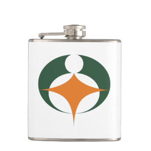 Flag of Koga, Shiga, Japan Hip Flask