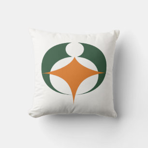 Flag of Koga, Shiga, Japan Throw Pillow