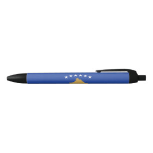 Flag of Kosovo Black Ink Pen