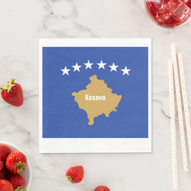 Flag of Kosovo Napkin (Insitu)