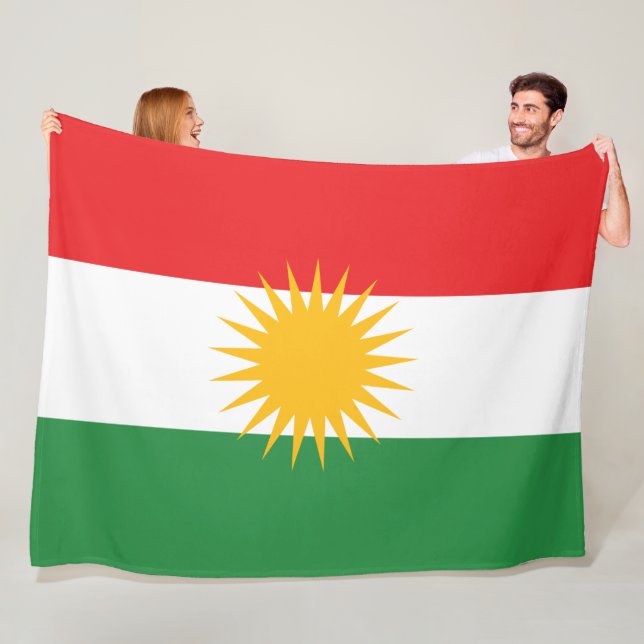 Flag of Kurdistan Fleece Blanket (In Situ)