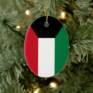 Flag of Kuwait Ceramic Ornament