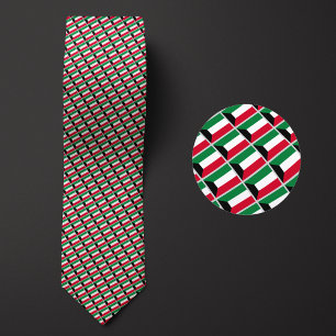 Flag of Kuwait Pattern Tie
