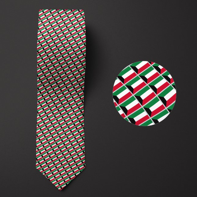 Flag of Kuwait Pattern Tie (Creator Uploaded)