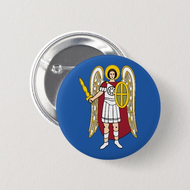 Flag of Kyiv 2 Inch Round Button (Front & Back)