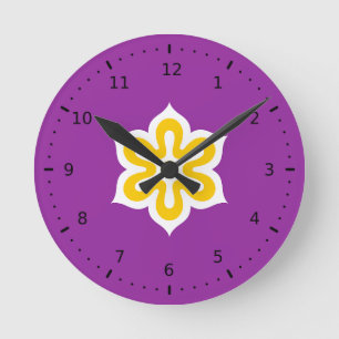 Flag of Kyoto Prefecture, Japan Round Clock