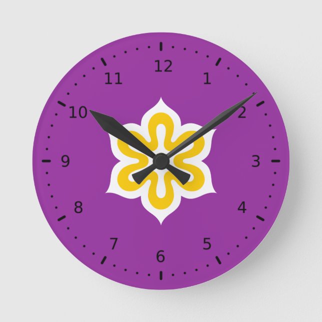 Flag of Kyoto Prefecture, Japan Round Clock (Front)