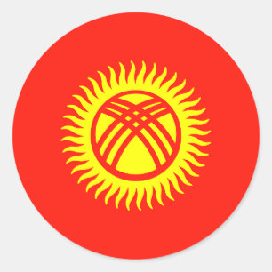 Flag of Kyrgyzstan Classic Round Sticker