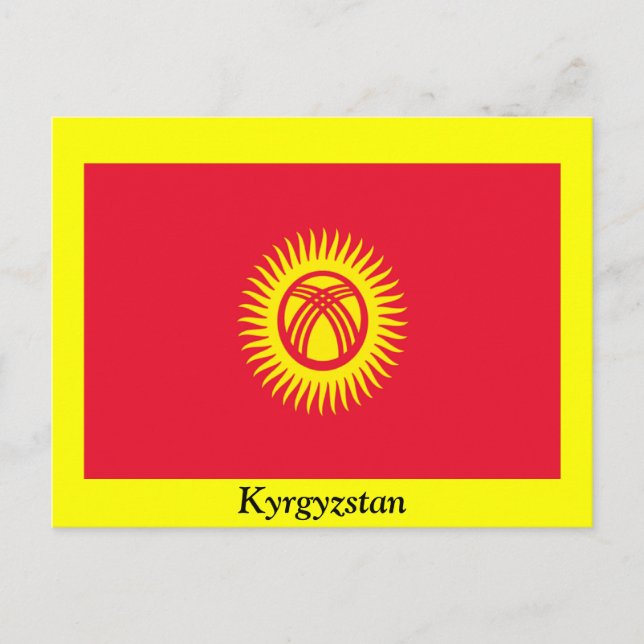 Flag of Kyrgyzstan Postcard (Front)