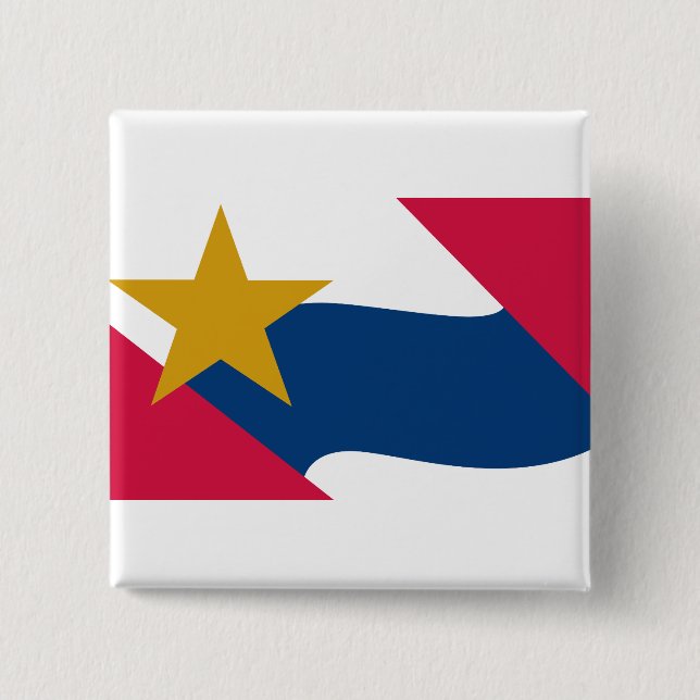 Flag of Lafayette, Indiana 2 Inch Square Button (Front)