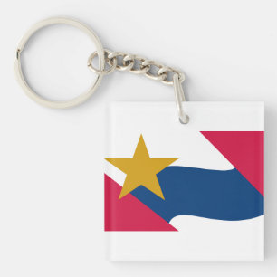 Flag of Lafayette, Indiana Keychain