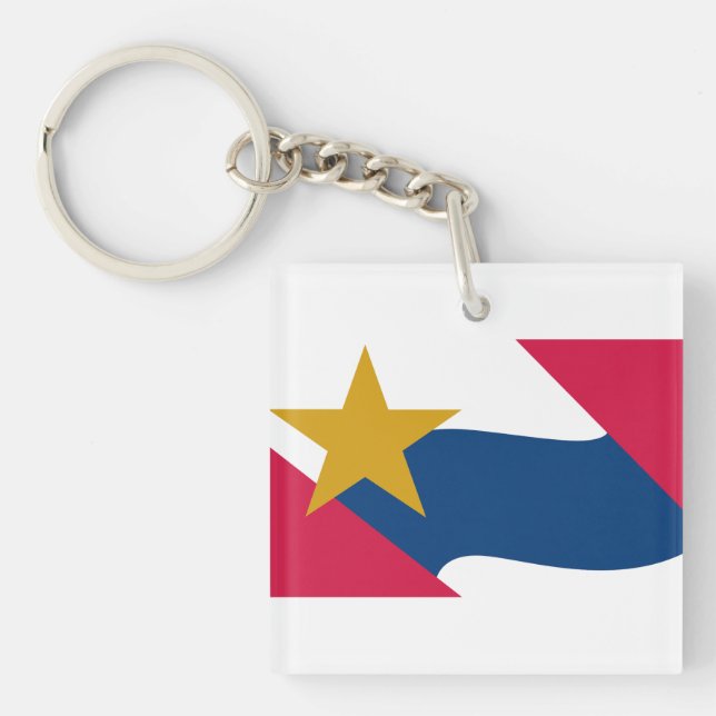 Flag of Lafayette, Indiana Keychain (Front)