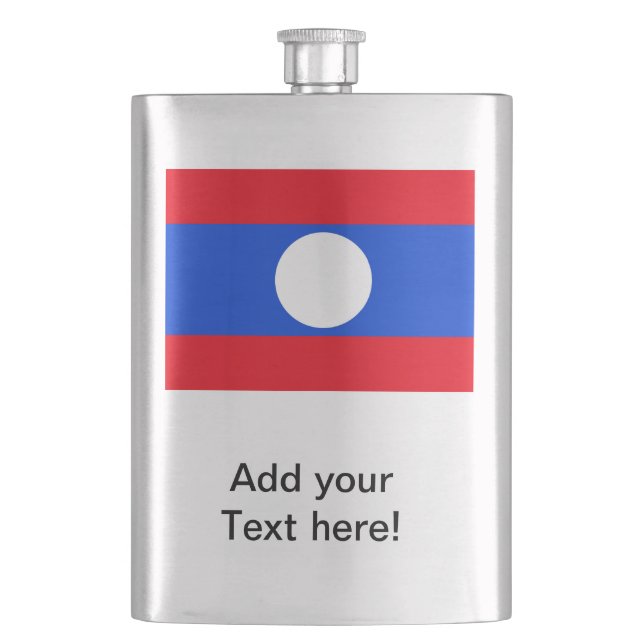 Flag of Laos Hip Flask (Front)