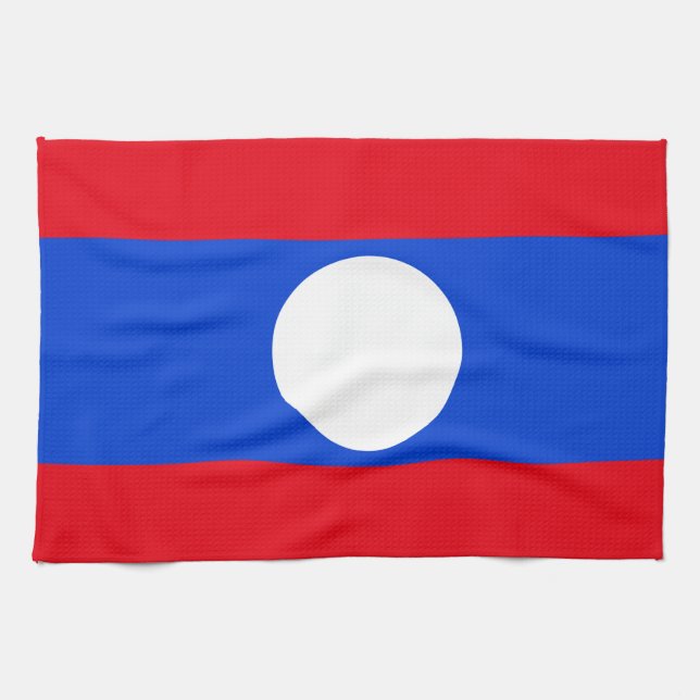 Flag of Laos Kitchen Towel (Horizontal)