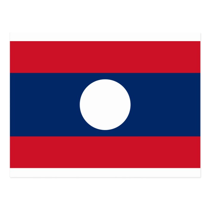 Flag of Laos - Laotian flag - ທຸງຊາດລາວ Postcard | Zazzle.ca