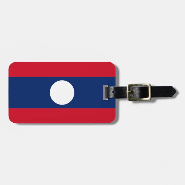 Flag of Laos Luggage Tag (Front Horizontal)