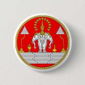 FLAG OF LAOS THREE HEAD ELEPHANT 2 INCH ROUND BUTTON