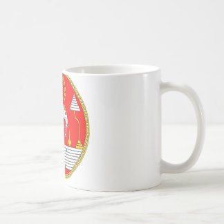 FLAG OF LAOS THREE HEAD ELEPHANT COFFEE MUG