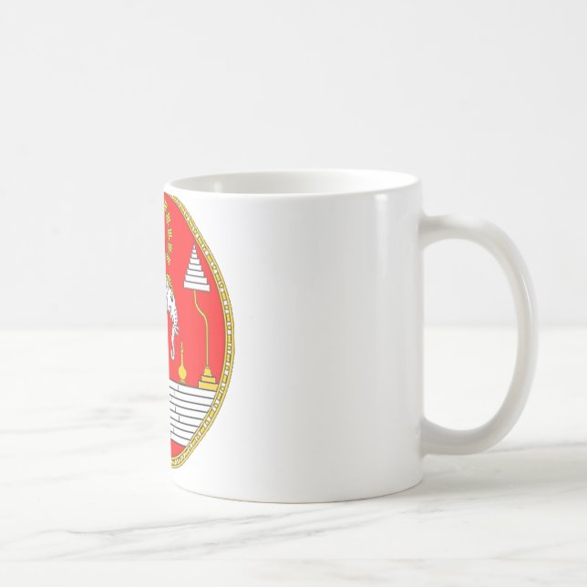 FLAG OF LAOS THREE HEAD ELEPHANT COFFEE MUG (Right)