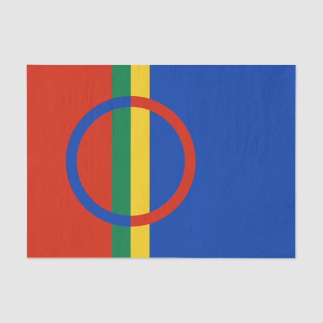 Flag of Lapland (Christmas) (Sami) (Laplander) Tissue Paper (Front)