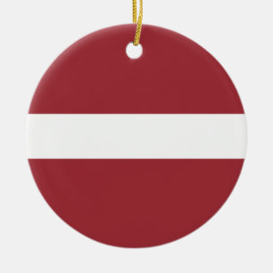 Flag of Latvia Ceramic Ornament