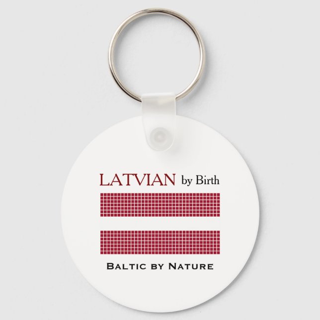 Flag of Latvia Keychain (Front)