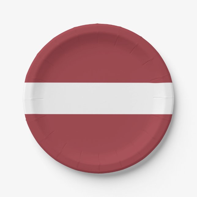 Flag of Latvia Paper Plates (Front)
