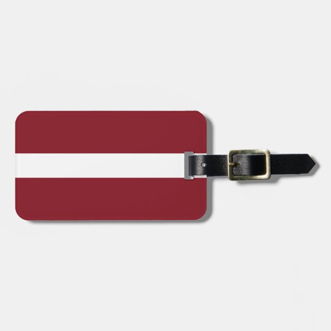 Flag of Latvia Personal Easy ID Luggage Tag (Front Horizontal)