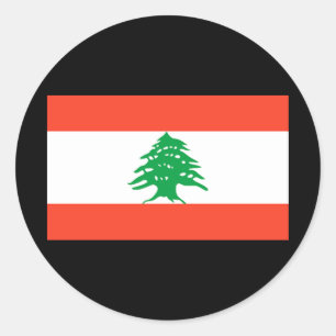 Flag of Lebanon Classic Round Sticker