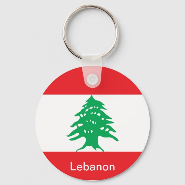 Flag of Lebanon Keychain (Front)