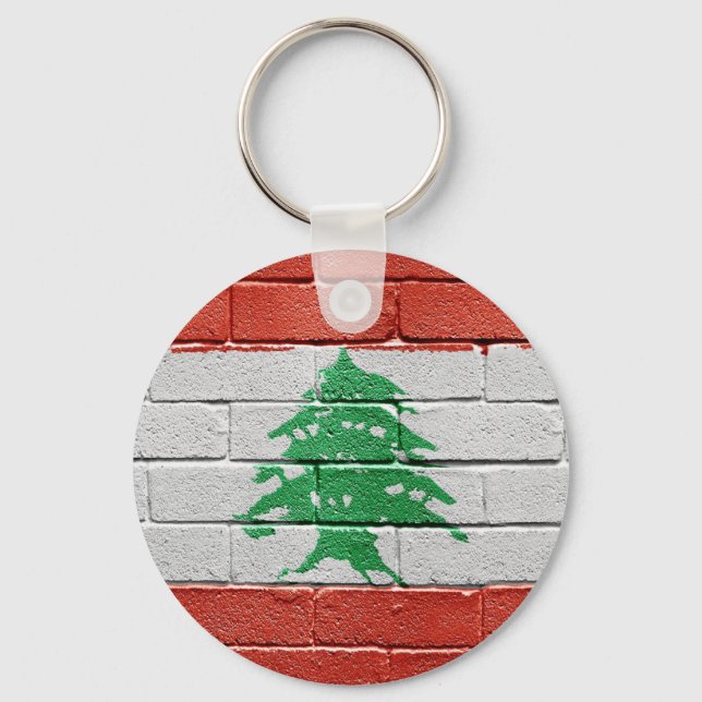 Flag of Lebanon Keychain (Front)