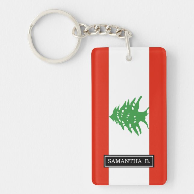 Flag of Lebanon Keychain (Front)
