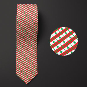 Flag of Lebanon Pattern Tie