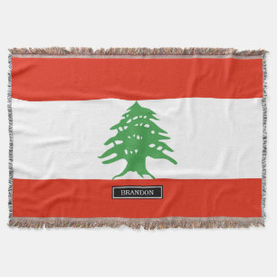 Flag of Lebanon Throw Blanket