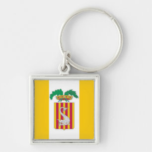 Flag of Lecce, Apulia (Italy) Keychain