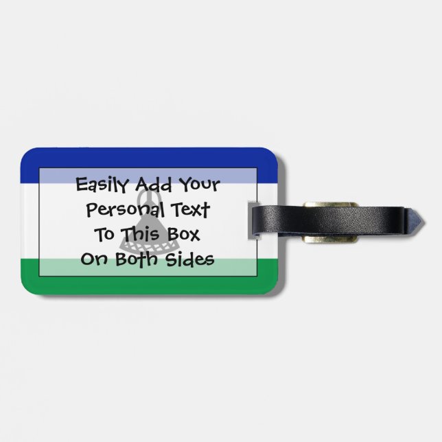Flag of Lesotho Easy ID Personal Luggage Tag (Back Horizontal)