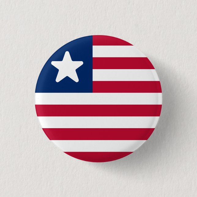 Flag of Liberia 1 Inch Round Button (Front)
